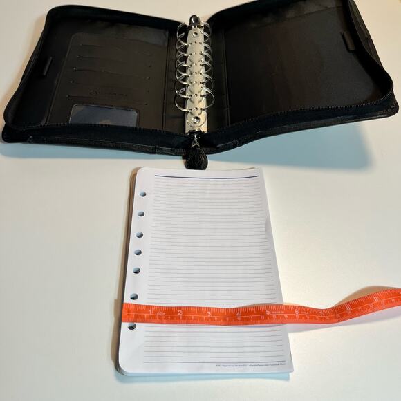 Franklin Covey Binder Full Zip Organizer Black Leather 10 x 8 - Picture 13 of 14